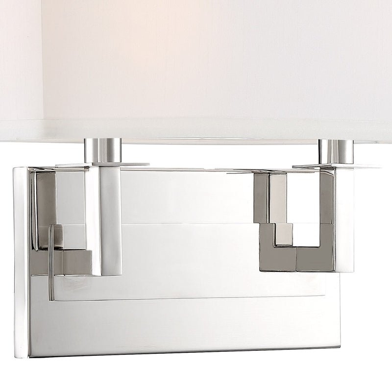 Durham 2 Light 12.75" Sconce in Polished Nickel