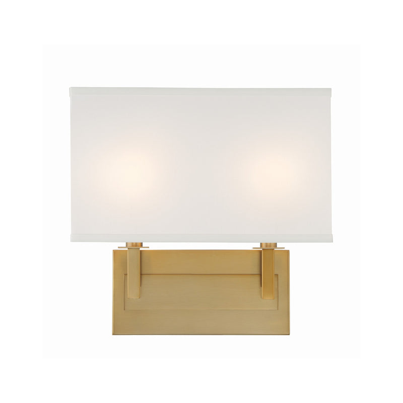 Durham 2 Light 12.75" Sconce in Vibrant Gold