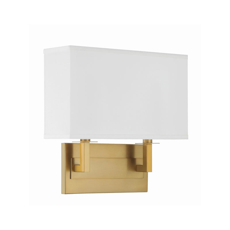 Durham 2 Light 12.75" Sconce in Vibrant Gold