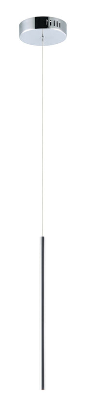 Flute 1-Light LED Pendant in Polished Chrome
