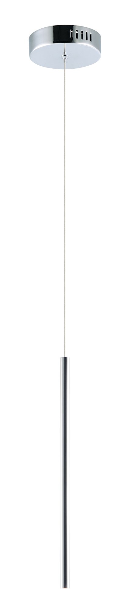 Flute 1-Light LED Pendant in Polished Chrome