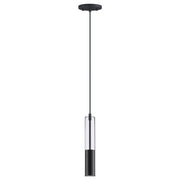 Torch LED 1-Light Pendant in Black