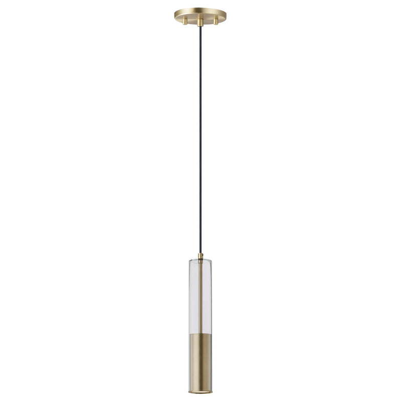 Torch LED 1-Light Pendant in Satin Brass