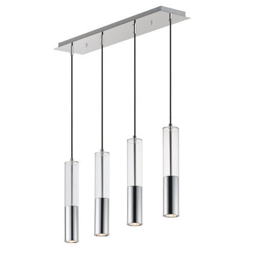 Torch LED 4-Light Linear Pendant in Polished Chrome