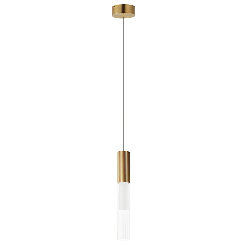 Reeds 1-Light LED Pendant in Gold