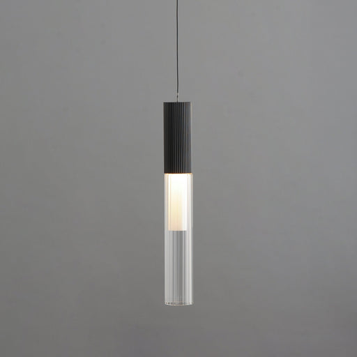 Reeds 1-Light LED Pendant in Black