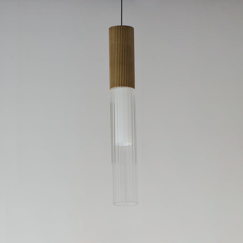 Reeds 1-Light LED Pendant in Gold