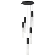 Reeds 5-Light LED Pendant in Black