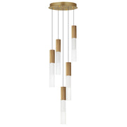 Reeds 5-Light LED Pendant in Gold