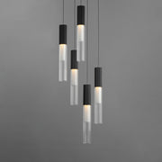 Reeds 5-Light LED Pendant in Black