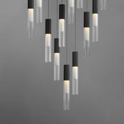 Reeds 12-Light LED Pendant in Black