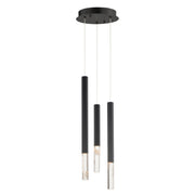 Diaphane LED 3-Light Pendant in Black