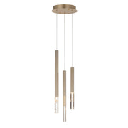 Diaphane LED 3-Light Pendant in Gold