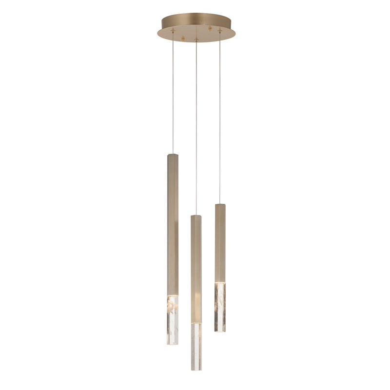 Diaphane LED 3-Light Pendant in Gold