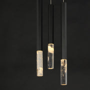 Diaphane LED 3-Light Pendant in Black