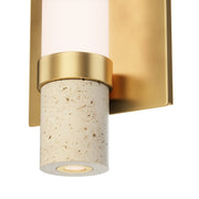 Travertine 1-Light LED Wall Sconce in Travertine / Gold