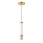 Travertine 1-Light LED Pendant in Travertine / Gold