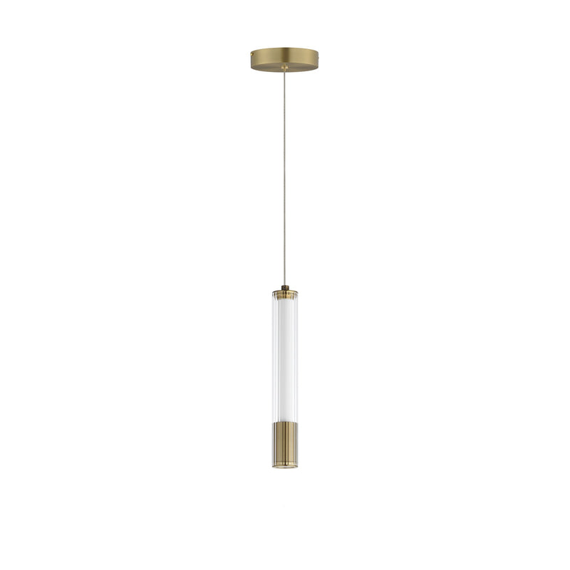 Cortex 10" LED Pendant in Natural Aged Brass