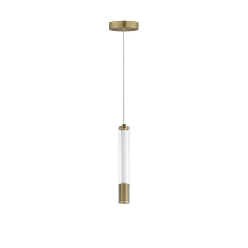 Cortex 10" LED Pendant in Natural Aged Brass