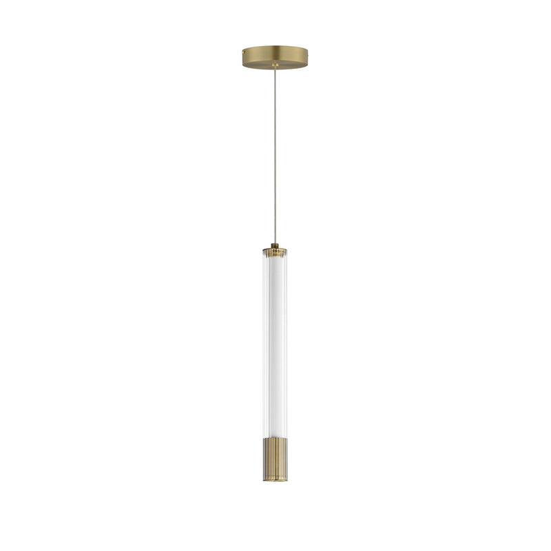 Cortex 14" LED Pendant in Natural Aged Brass