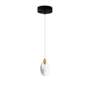 Pebble 1-Light LED Pendant in Black / Polished Gold