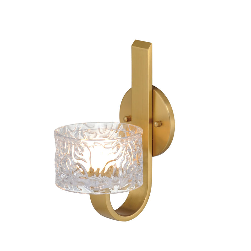 Elysian 1-Light LED Wall Sconce in Natural Aged Brass