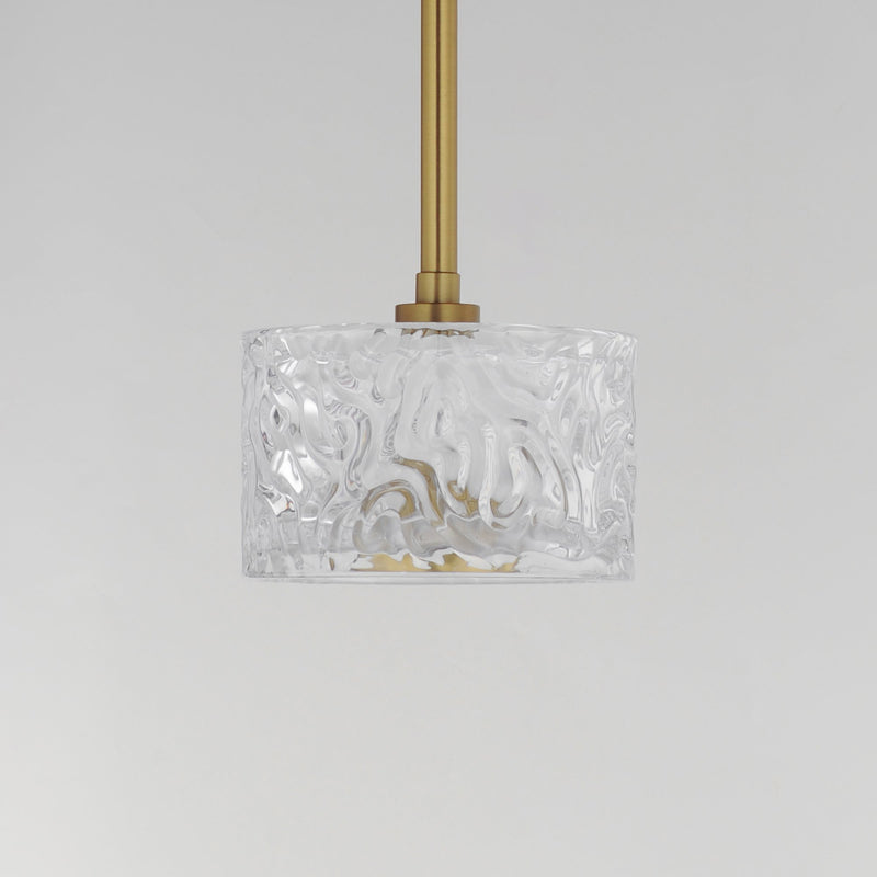 Elysian 1-Light LED Pendant in Natural Aged Brass