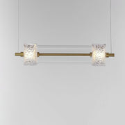 Elysian 2-Light LED Pendant in Natural Aged Brass