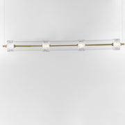 Elysian 4-Light LED Linear Pendant in Natural Aged Brass