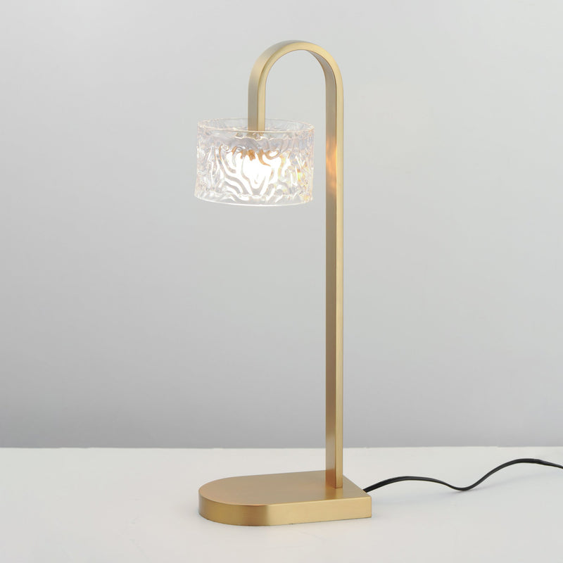 Elysian 1-Light LED Table Lamp in Natural Aged Brass