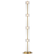 Elysian 4-Light LED Floor Lamp in Natural Aged Brass