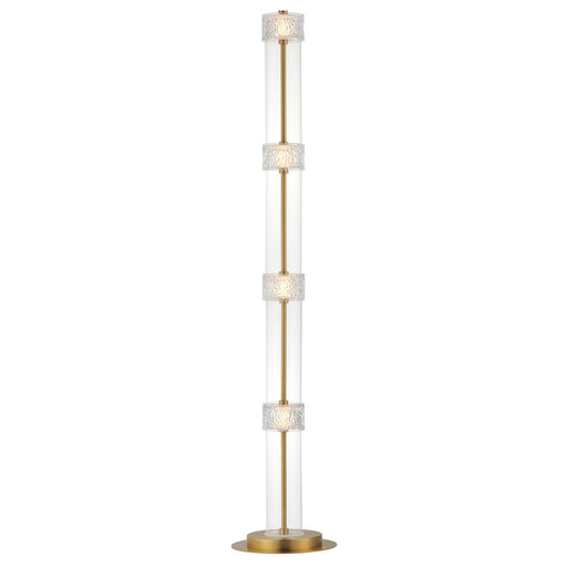 Elysian 4-Light LED Floor Lamp in Natural Aged Brass