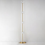 Elysian 4-Light LED Floor Lamp in Natural Aged Brass