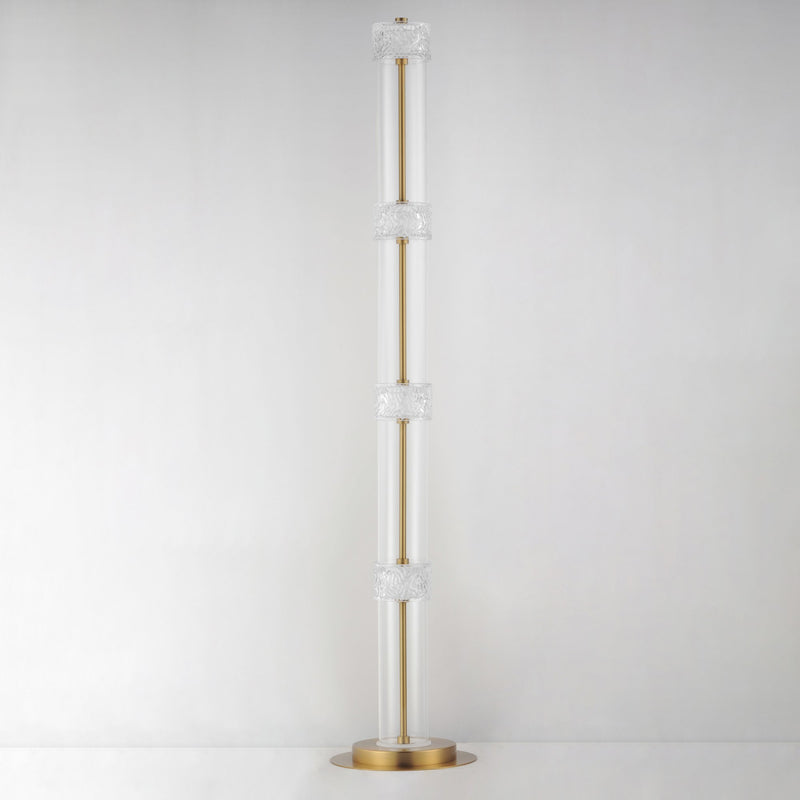 Elysian 4-Light LED Floor Lamp in Natural Aged Brass