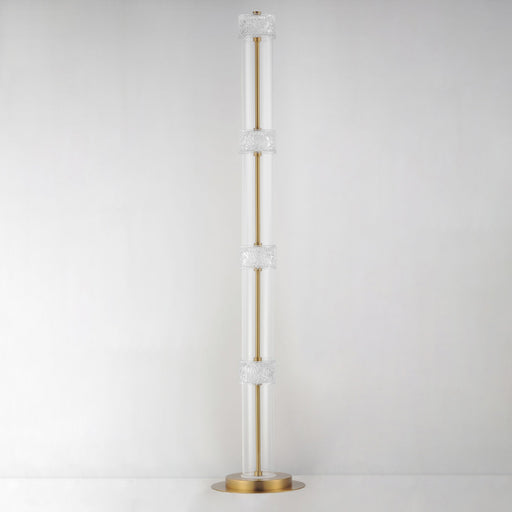 Elysian 4-Light LED Floor Lamp in Natural Aged Brass