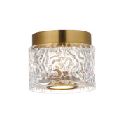 Elysian 1-Light LED Flush Mount in Natural Aged Brass