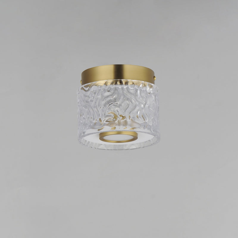 Elysian 1-Light LED Flush Mount in Natural Aged Brass
