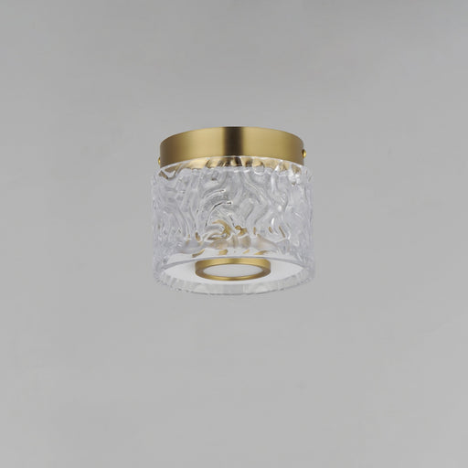 Elysian 1-Light LED Flush Mount in Natural Aged Brass