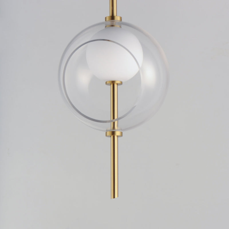 Martini 8" LED Pendant in Natural Aged Brass