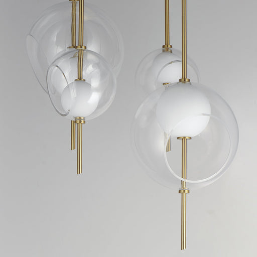 Martini 4-Light LED Pendant in Natural Aged Brass