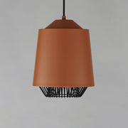 Phoenix 9" LED Pendant in Brick / Black