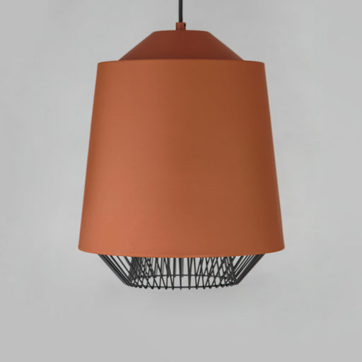 Phoenix 16" LED Pendant in Brick / Black