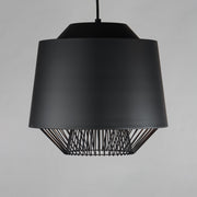 Phoenix 18.5" LED Pendant in Black / Gold