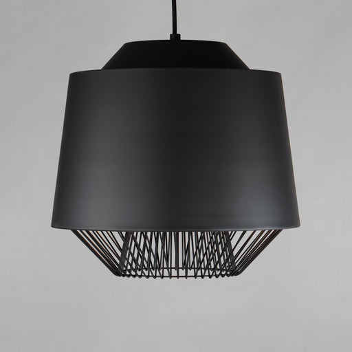 Phoenix 18.5" LED Pendant in Black / Gold