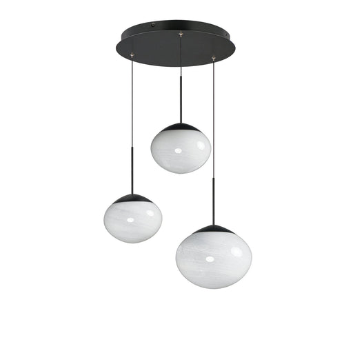 Nimbus LED 3-Light Pendant in Black