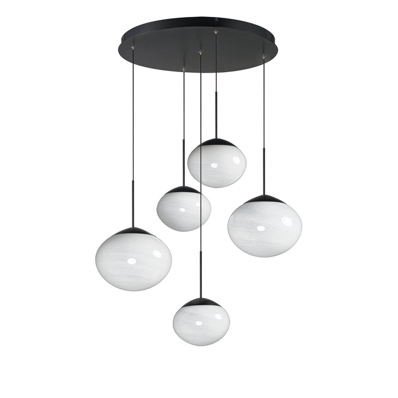 Nimbus LED 5-Light Pendant in Black