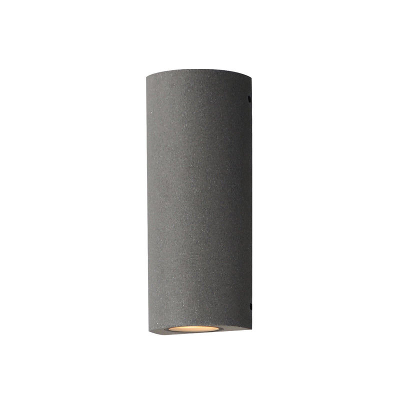 Pilar 2-Light LED Outdoor Wall Sconce - Cylinder in Greystone