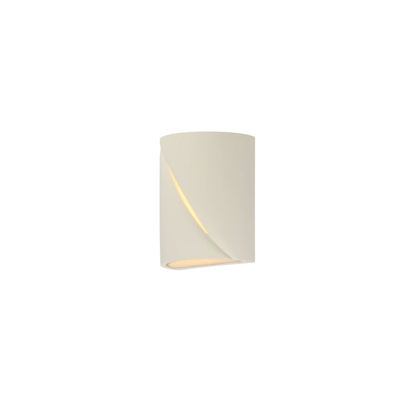 Puff 8" LED Outdoor Wall Sconce in Chaulk White