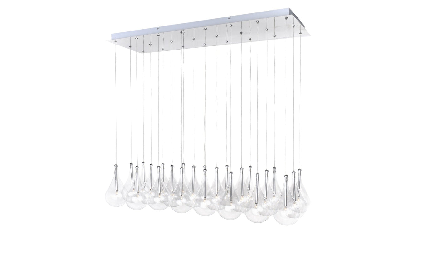 Larmes 24-Light Pendant in Polished Chrome