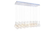 Larmes 24-Light Pendant in Polished Chrome